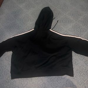 Cropped black adidas hoodie